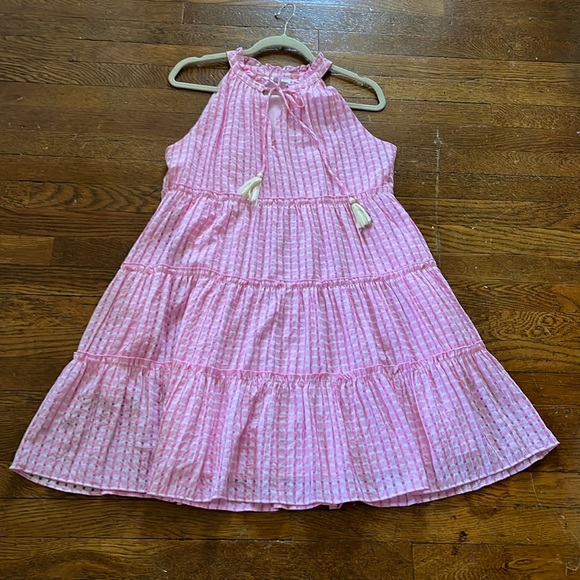 THML Pink Gingham Midi Dress - Picture 1 of 8